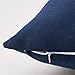 Oubonun Faux Linen Throw Pillow Covers 18x18, Navy Blue Decorative Pillow Cover for Sofa Bed Couch, Set of 2