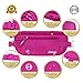 Bagail Money Belt Pouch w/Dual Clip For Travel With RFID Passport & Credit Card Sleeves (Fushcia)
