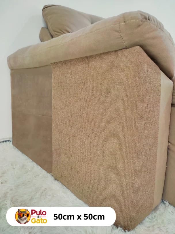 Carpete Arranhador Adesivo Protetor (Bege, 50cm x 2 Metros)
