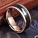 Three Keys Jewelry 8mm Deer Family Tungsten Wedding Rings Black KOA Sandal Wood Ebony Hunting Bands for Men