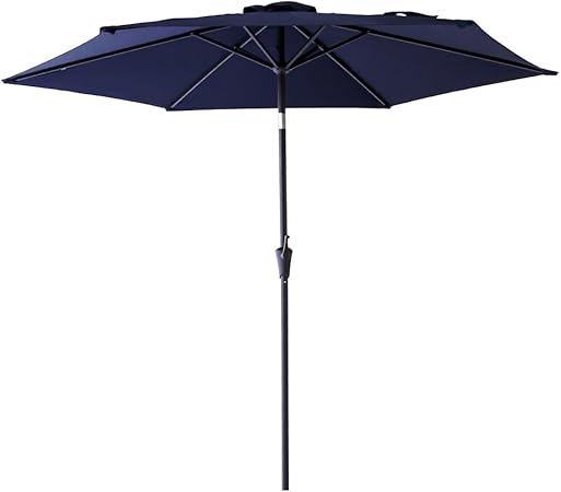 Amazon Com Flame Shade 9 Ft Outdoor Patio Umbrella With Tilt Navy Blue Garden Outdoor