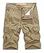 Vcansion Men's Lightweight Cotton Summer Multi Pocket Cargo Shorts