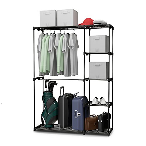 Free Standing Closet System Organizer Heavy Duty Metal Hanging Shelves