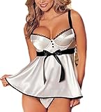 C.C.Beauty Women's Sexy Babydoll Lingerie Set Sleepwear with G-string