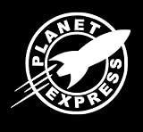 Planet Express Futurama WHITE Vinyl Car/Laptop/Window/Wall Decal