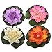 OnePlus Floating Pond Decor Water Lily / Lotus Foam Flower, Small (Set of 4)