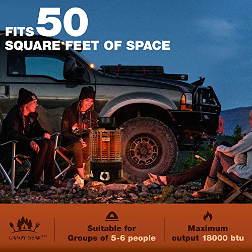 Campy Gear 2 in 1 Outdoor Propane Heater & Stove with Hose and Grill