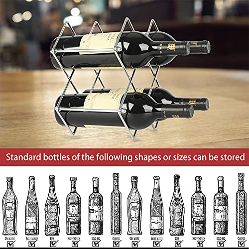 Lifancy 6 Bottle Wine Racks Countertop Tabletop Wine Rack Wine Bottle