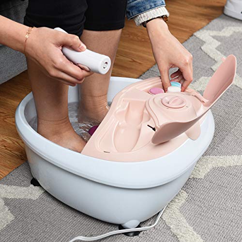 Giantex Foot Bath Massager Spa, Warm Heat Bubbles 4Head Electric