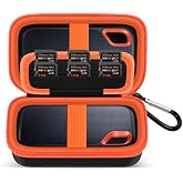 Comecase Dual SSD Hard Case for SanDisk Extreme &amp; Extreme PRO Portable SSD | Holds 2 Drives &amp; 12 SD Cards, Elastic Straps Fit 500GB/1TB/2TB/4TB/8TB SSD, Cable Groove and Carabiner for Travel, Case Only