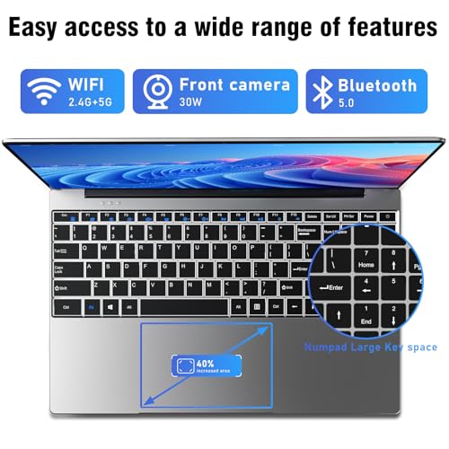 FUNYET Laptop, Notebook 2026 Laptop 15.6 Inch 8GB RAM 256GB SSD, 4425Y Processor, FHD 1920 x 1080 Display, Support WiFi 5, BT5.0, USB3.0 * 2, 5000mAh Battery Computer