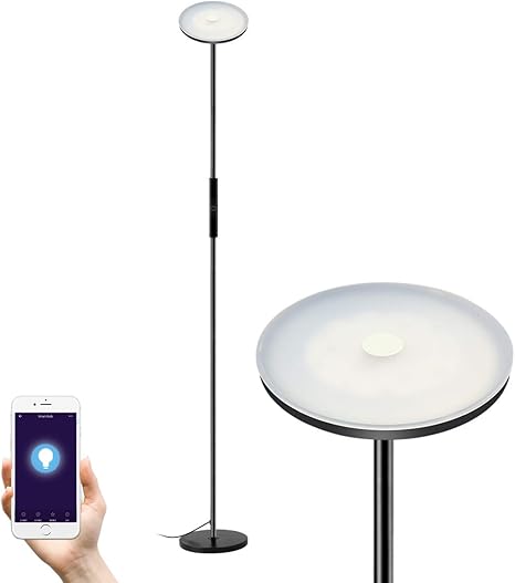 Floor Lamps Wellwerks 30w Led Torchiere Smart Light Dimmable