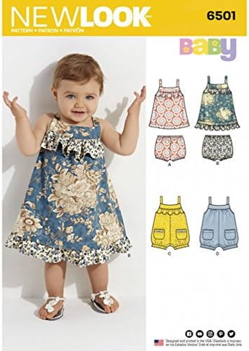 New Look Patron De Couture Pour Bebe 6501 Robe Et Barboteuse Amazon Fr Cuisine Maison