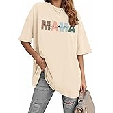 Boy Mom Shirt for Women Oversized Mama Tshirt Mom Lift T-Shirt Gift for Mom Casual Tee Tops