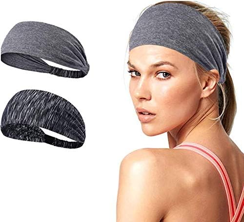 ヘッドバンド ヘアバンド ヨガヘッド スポーツヘアバンド スポーツターバン レディース メンズ ジョギング 自転車 スポーツ 用汗止め 吸汗速乾 抗菌防臭 ユニセックス 2本セットのヘッドバンド