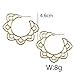Ethnic Tribal Gold Silver Floral Drop Earring for Women Hollow Flower Dangle Earring Boho Chic Round Earrings (Silver)