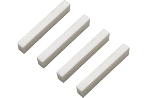 Soundspire 4Pcs Bone Guitar Nuts Blank for Electric/Acoustic/Classical Guitars (Uncut DIY Replacement)