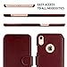 LUPA Legacy Compatible with iPhone XR Case Wallet, Card Holder, for Men and Women, Faux Leather Flip Case, Folio, Burgundy