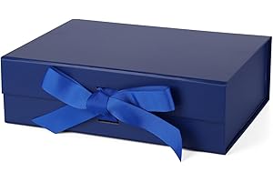 HAVREPAC Gift Box with Lids 10.5x7.5x3.5 Inches Magnetic Gift Box with Lid and Ribbon for Presents,for Christms,Mother's Day, Birthdays, Bridal Gifts,Weddings wraps gifts
