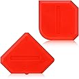 Outus 2 Pieces Caulking Tool Set Silicone Sealant Grout Finishing Tool for Kitchen Bathroom Floor Sealant Sealing (Red)