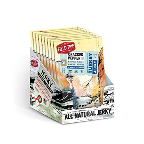 Field Trip All Natural Turkey Jerky, Cracked Pepper, 2.2 Ounce