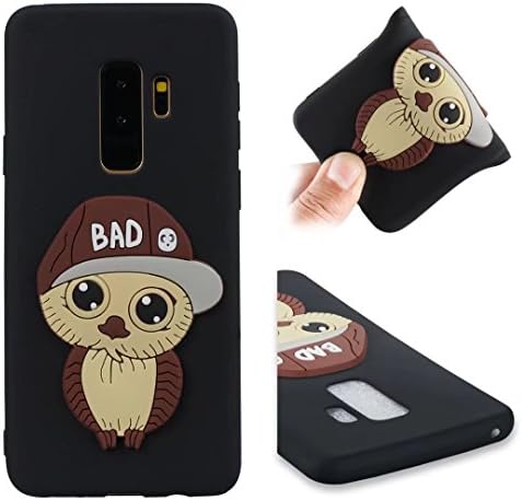 Sodope Samsung Galaxy S9 Plus Case, Ultra Scratch [Slim Thin] Shockproof Soft Flexible TPU Silicone Back Cover for Samsung Galaxy S9 Plus (Male Owl)