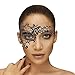 FaceWood Masquerade Mask for Women Ultralight Metal Mask Shiny Rhinestone Venetian Pretty Party Evening Prom Ball Mask.(03)