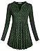 SeSe Code Plus Size Work Long Sleeve Blouse for Women Dressy Empire Waist Tunics Loose Fitting Tops Wear with Leggings