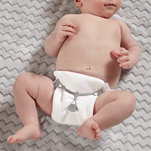 [Neutral 5 pack] Snappi Cloth Diaper Clips | Replaces Diaper Pins | Use with Cloth Prefolds and Cloth Flatfolds