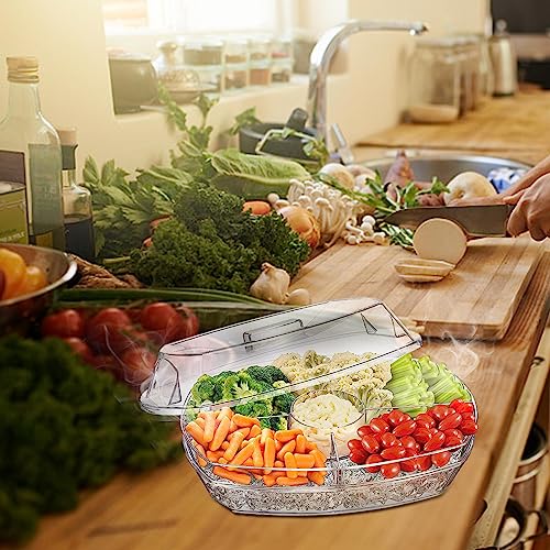 Chilled Serving Tray, Chilled Veggie Tray, Chilled Serve Platter, Appetizer  Serving Tray, Cold Food Buffet Ser