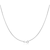 FUNEIA 925 Sterling Silver Necklace for Women Trendy Dainty Real Silver Chain Necklace Simple Thin Box Chain Beaded Chain Snake Chain Herringbone Necklaces Jewelry 14/16/18 Inch