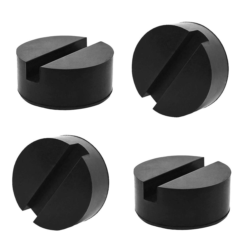 Photo 1 of 4PCS Jack Pad Adapter for Jack Stand Universal Rubber Slotted Frame Rail Pinch Welds Protector