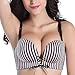 Add Two Cups Bras Brassiere For Women Push Up Padded Unlined,Stripped,32A