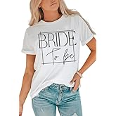 Womens Bride to Be Shirt Bachelorette Party Tee Shirts Engaged T-Shirts Engagement Short Sleeve Tee Top