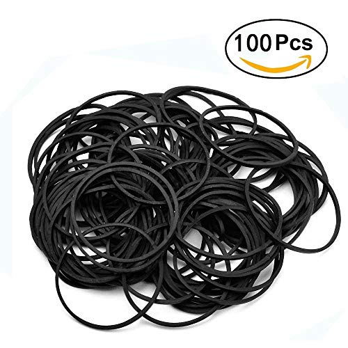 Romlon Tattoo Rubber Bands, 100PCS Stretchable Elastic Rubber Bands Loop Damping Soft Rings for Tattoo Piercing Ink Supply Tattoo Machine Needles Supply Black - Thumbnail 5