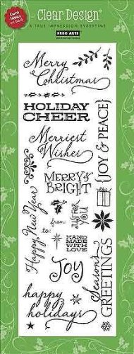 Holiday Wishes Clear Unmounted Rubber Stamp Set (CL255)