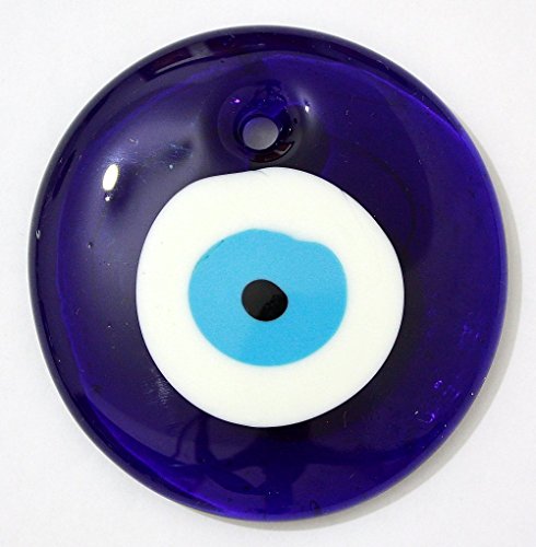 Blue Glass "Evil Eye" Wall Hanging Amulet Charm Pendant for Good Luck, Success and Protection