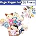 Awkli® 16PCS Finger Puppets Set Novelty Educational Toys for Children Story Time, Shows, Playtime, Schools Including 10 Animals + 6 People Family Members for Kids