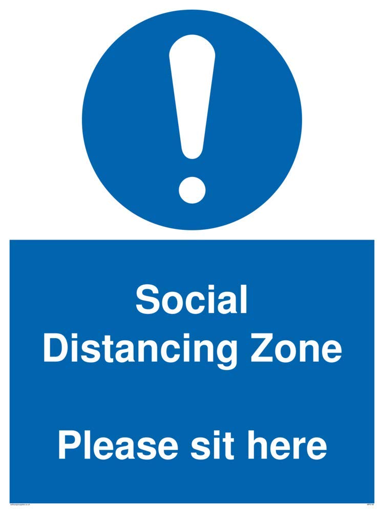 Social Distancing Zone Please sit here