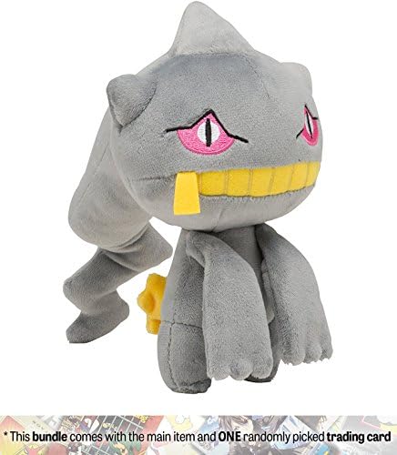 Banette: ~6" Pokemon Center Japan Original Mini Plush + 1 Pokemon Trading Card Bundle