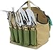 INNO STAGE 10 Piece Gardening Hand Tools Set with Garden Storage Tote Bag and Seat-Best Garden Tools Kit Organizer Valentine's Day Gifts