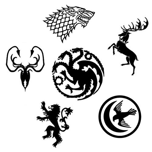 House Baratheon Wax Seal Stamp Set, VIHOME 6 Pieces A Song of Ice and Fire Seal Wax Stamps Copper Seals + 1 Piece Wooden Hilt, House Lannister Targaryen Stark Arryn Seal Wax Stamp Kit (Ice Fire Song) - Thumbnail 5
