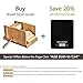 WELLAND Bamboo Bread Slicer Guide, Foldable Wooden Toast Cutting Guide with 3 Slicing Sizes for Homemade Breads, Loaf Cakes