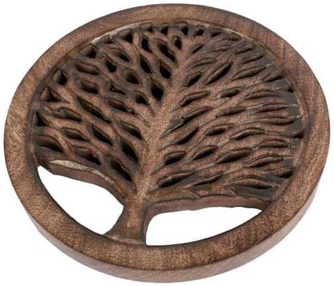 Shared Earth Mango Wood Tree of Life Trivet