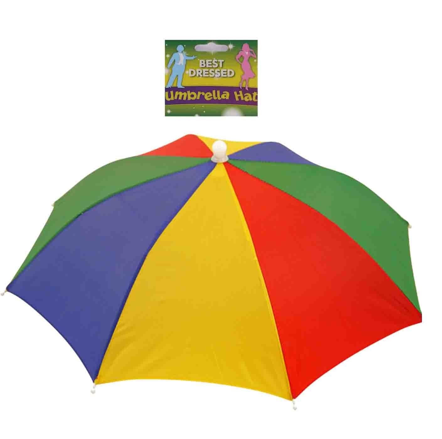 Best Dressed Multi Coloured Umbrella Hat Fancy Dress Accessory