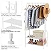 LANGRIA Heavy Duty Commercial Grade Clothing Garment Rack, 2-Tier Entryway Metal Coat Rack and Shoe Bench Storage Stand with Single Rod and 4 Hooks for Home Office Bedroom Max Capacity 66.1lbs, White