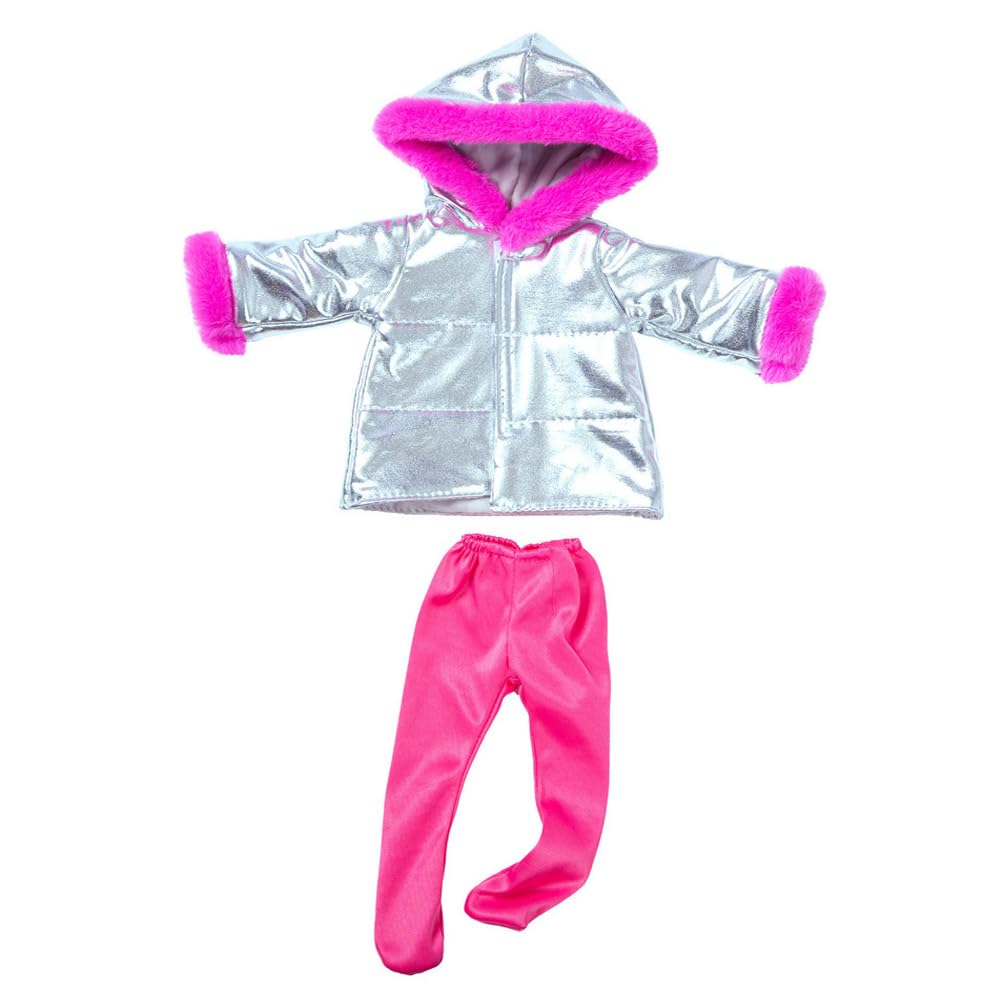 NIXNUT Doll Clothes Dress Winter Long Coat Overcoat Pantyhose Pants for American Girl Doll 18-inch
