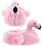 Adult & Children Kid Size Flamingo Animal Plush Fuzzy Slippers