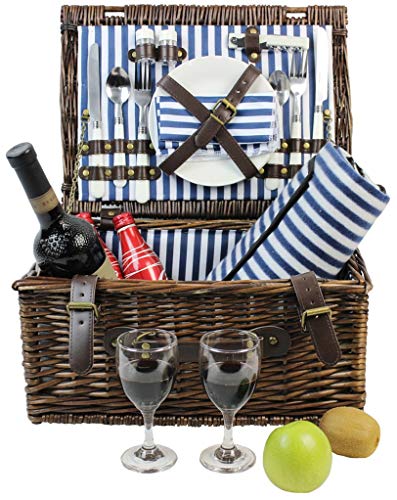 1 Wicker+Picnic+Service+Camping+Outdoor