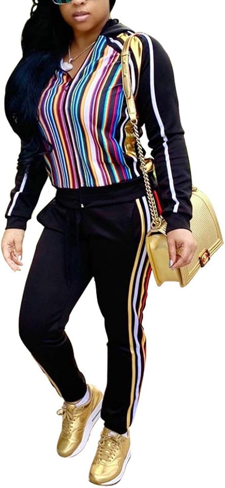 womens rainbow tracksuit